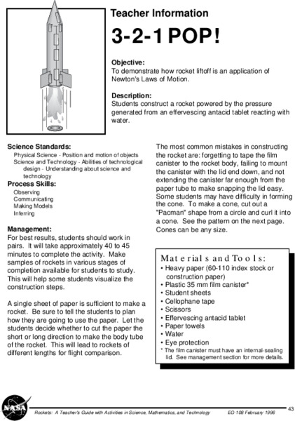 3-2-1 Pop! Lesson Plan