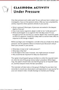 Under Pressure Lesson Plan