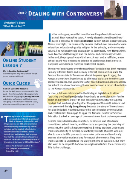 Why Is Evolution Controversial? Lesson Plan