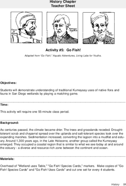 Go Fish! Lesson Plan