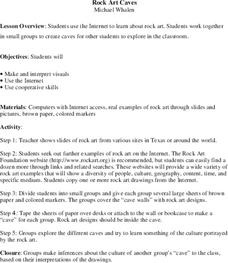 Rock Art Caves Lesson Plan