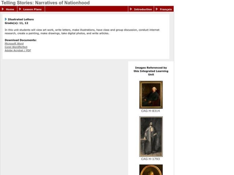 Illustrated Letters Lesson Plan