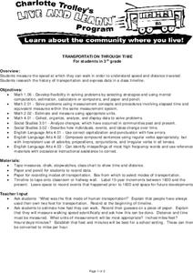Transportation Through Time Lesson Plan