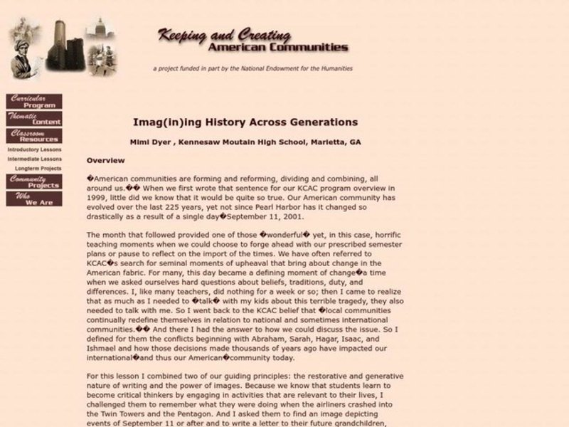 Imag(in)ing History Across Generations Lesson Plan