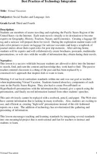 Virtual Vacation Lesson Plan