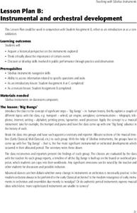 Instrumental And Orchestral Development Lesson Plan