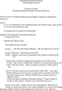 Wartime and the Bill of Rights: The Korematsu Case Lesson Plan