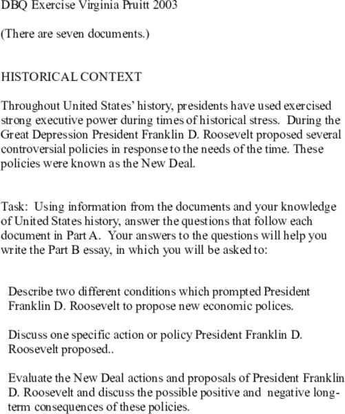 The New Deal Lesson Plan