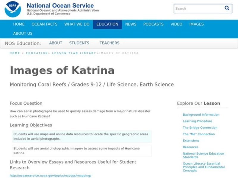 Images of Katrina Lesson Plan