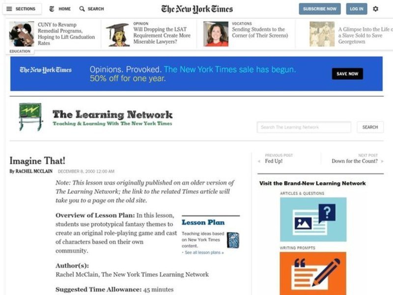 Imagine That! Lesson Plan