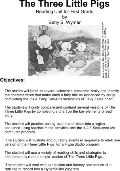 The Three Little Pigs Lesson Plan