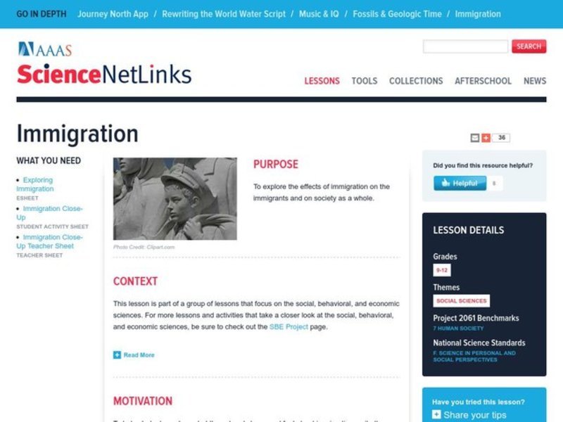 Immigration Lesson Plan