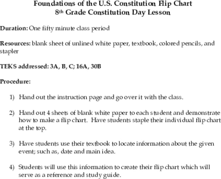 Foundations of the U.S. Constitution Lesson Plan