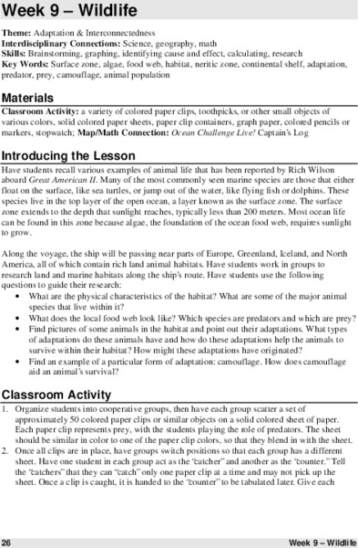 Wildlife Lesson Plan