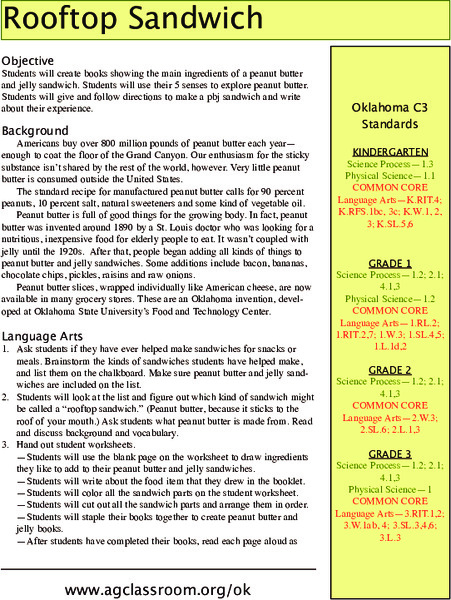 Rooftop Sandwich Lesson Plan