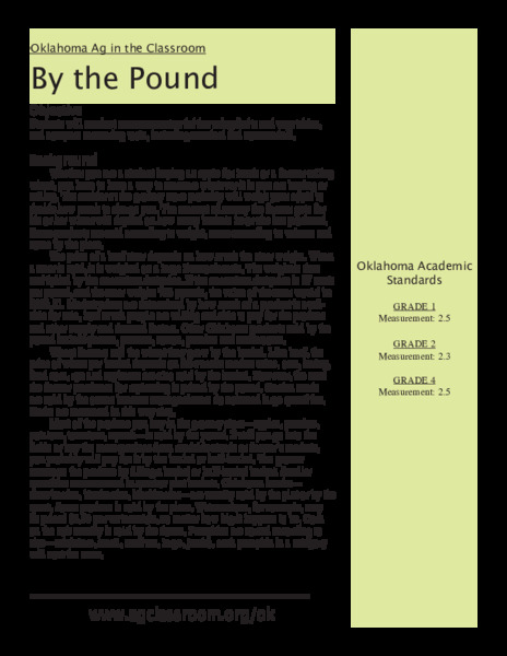 By The Pound Lesson Plan