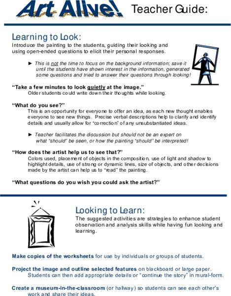 Art Alive! - Towing a Boat, Honfleur Lesson Plan