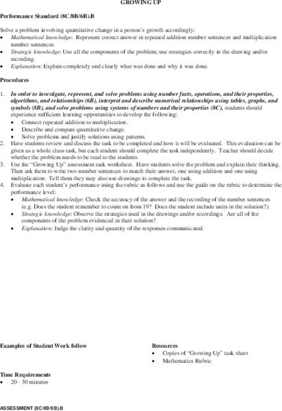 Growing Up Lesson Plan