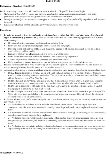 Flip a Coin Lesson Plan