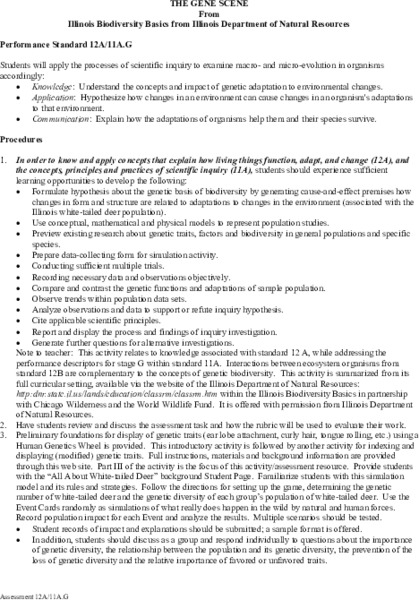 The Gene Scene Lesson Plan