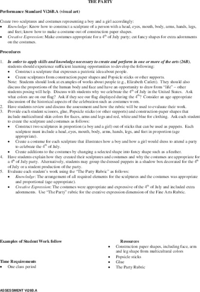 The Party Lesson Plan