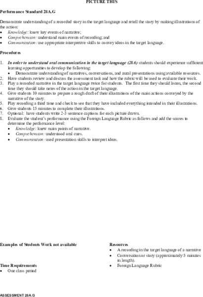 Picture This Lesson Plan