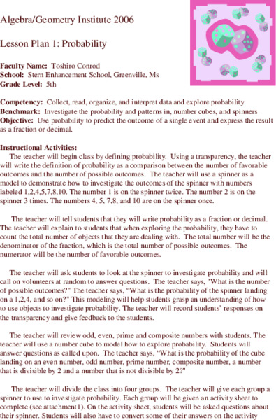 Probability Lesson Plan