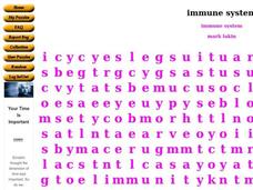 Immune System Worksheet