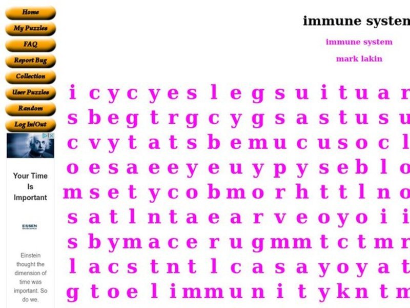 Immune System Worksheet