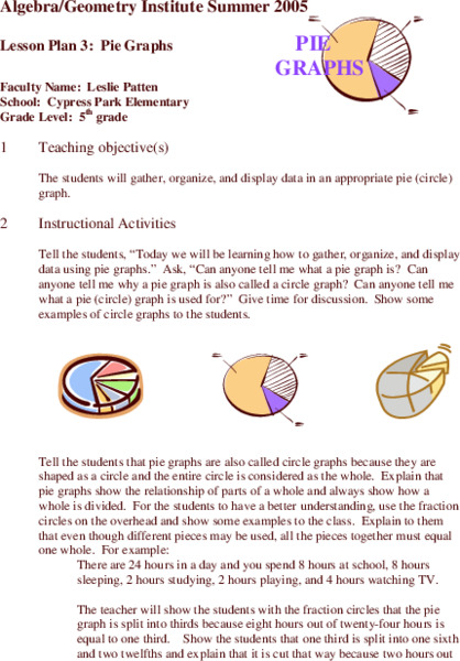 Pie Graph Lesson Plan