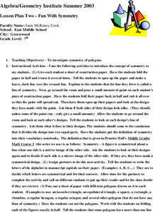 Fun With Symmetry Lesson Plan
