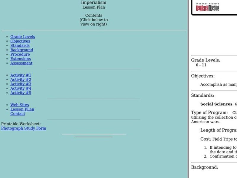 Imperialism Lesson Plan