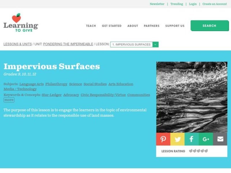 Impervious Surfaces Lesson Plan
