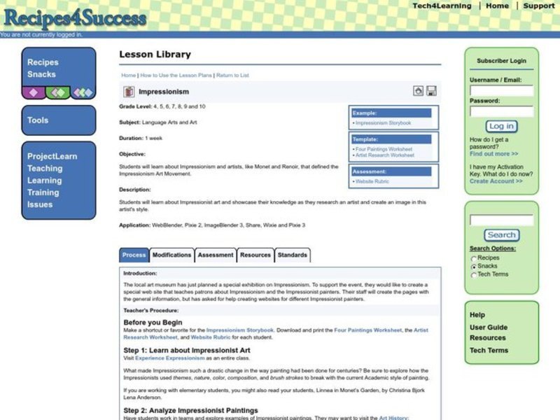 Impressionism Lesson Plan