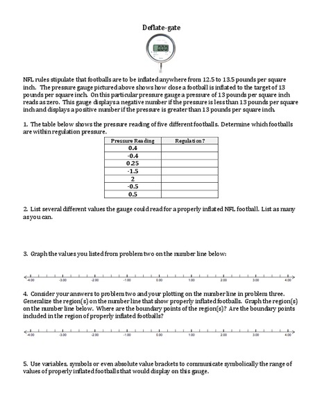 Deflate-gate Worksheet