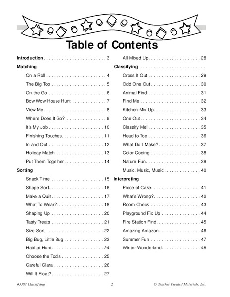 In and Out Worksheet