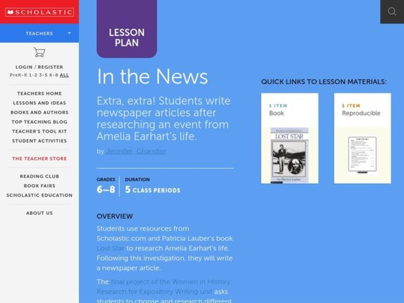 In The News Lesson Plan