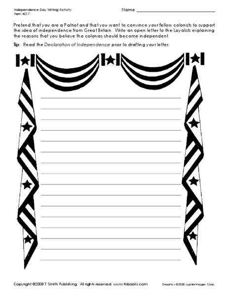 Independence Day Worksheet