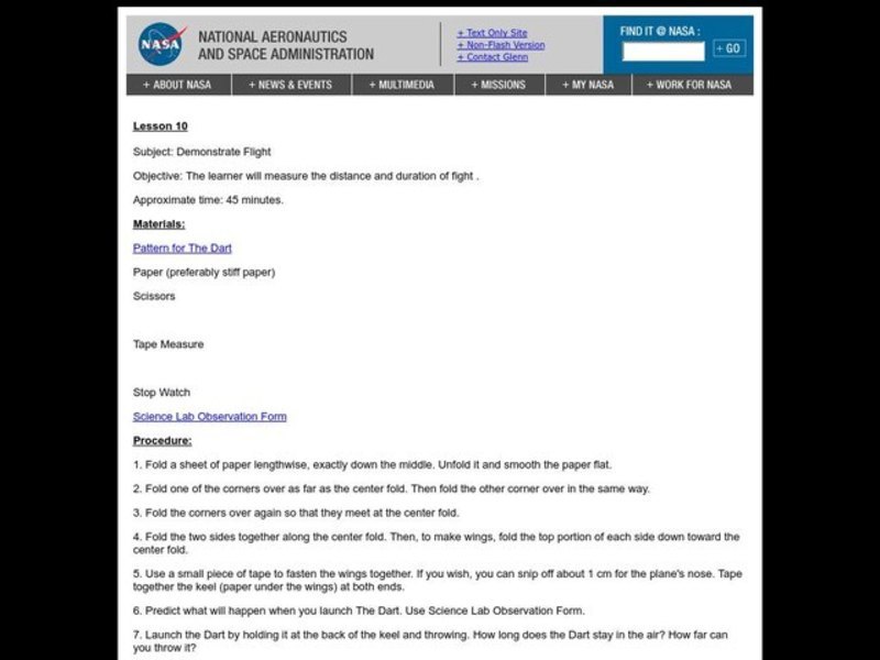 Demonstrate Flight Lesson Plan