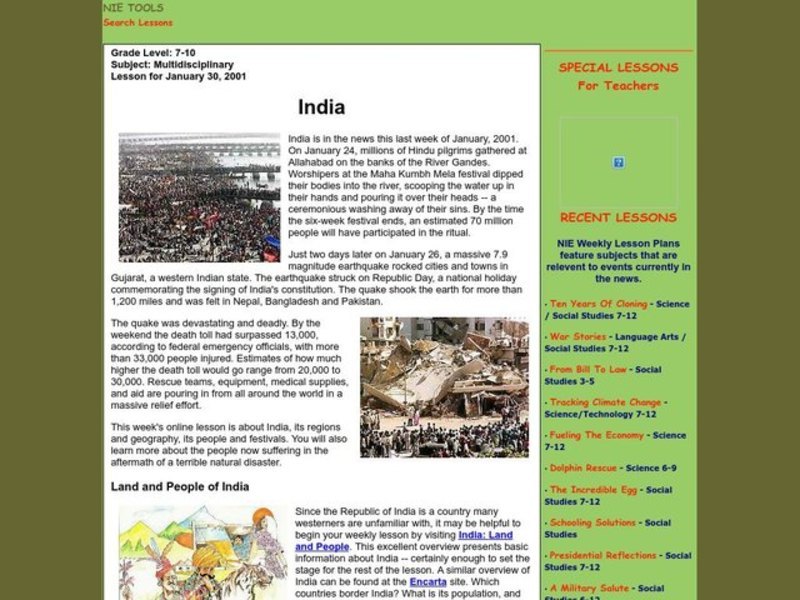 India Lesson Plan