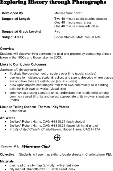 Exploring History Through Photographs Lesson Plan