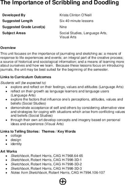 The Importance of Scribbling and Doodling Lesson Plan