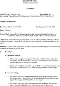 Triangles Lesson Plan