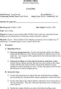 Story Writing Lesson Plan