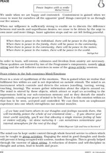 PEACE Lesson Plan