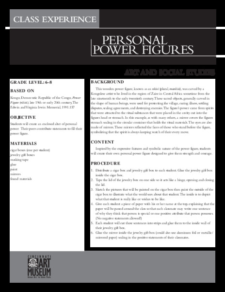 Personal Power Figures Lesson Plan