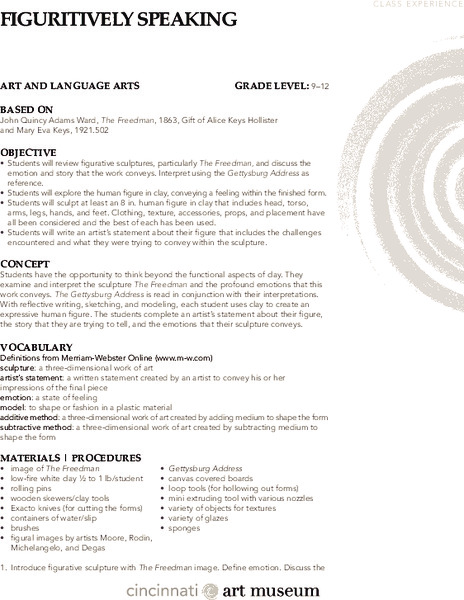 Figuratively Speaking Lesson Plan