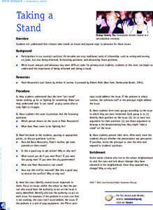 Taking a Stand Lesson Plan