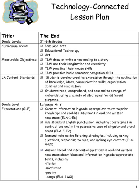 The End Lesson Plan