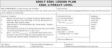 ADULT ESOL LESSON PLAN--Environment and the World Lesson Plan